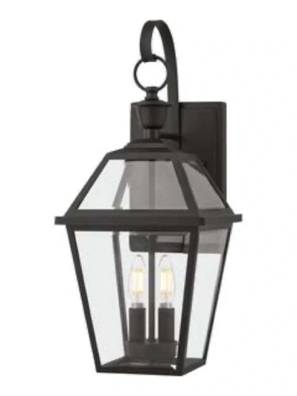 Outdoor Wall Lantern in Black - Classic Lantern Sconce